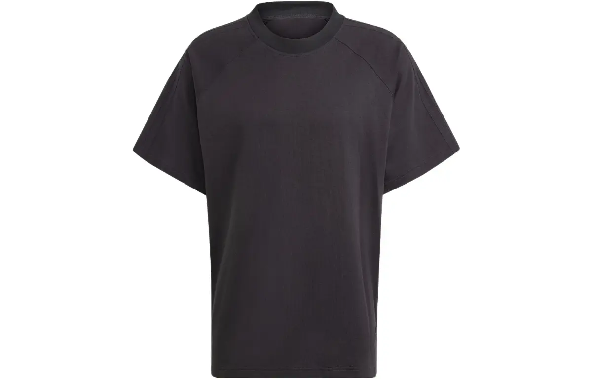 Adidas Originals Blue Version T-Shirts Men's Black Crew Neck Moderate Straight Fit