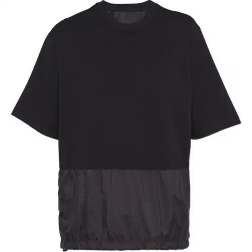 PRADA T Shirts Men's Black Crew Neck Moderate Straight Fit