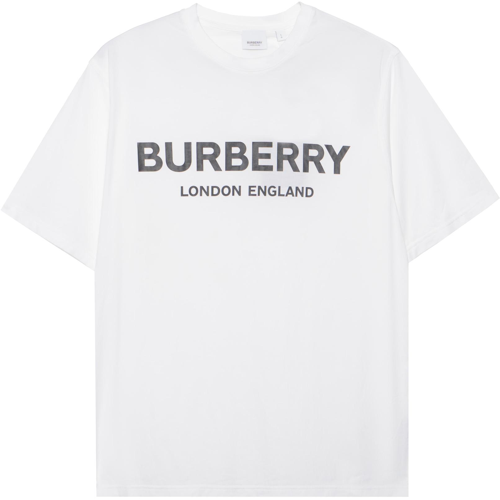 Burberry Burberry [London Limited] Burberry Spring и Summer Series London слово мать короткий рукав Мыло слово Материнская T -Frish мужские и женские фасон унисекс белый