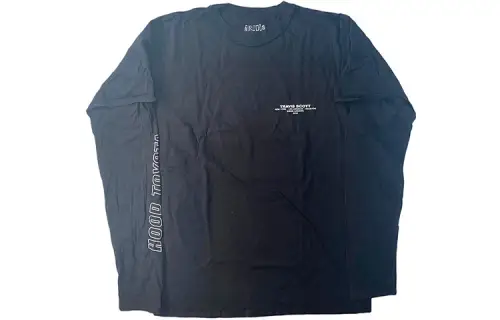 Travis Scott T Shirts Men's Black Crew Neck Moderate Straight Fit