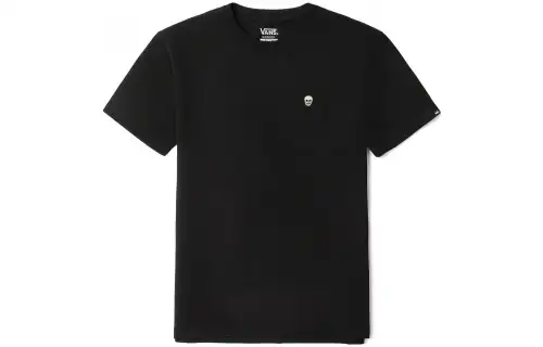Vans Teess T Shirts Unisex Black Crew Neck Moderate Straight Fit