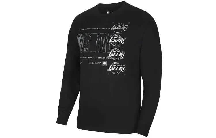 Nike T-Shirts Men's Black Crew Neck Moderate Straight Fit