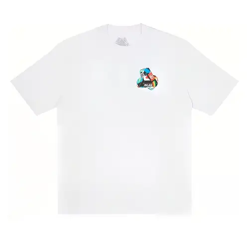 PALACE T Shirts Unisex White Crew Neck Moderate Straight Fit