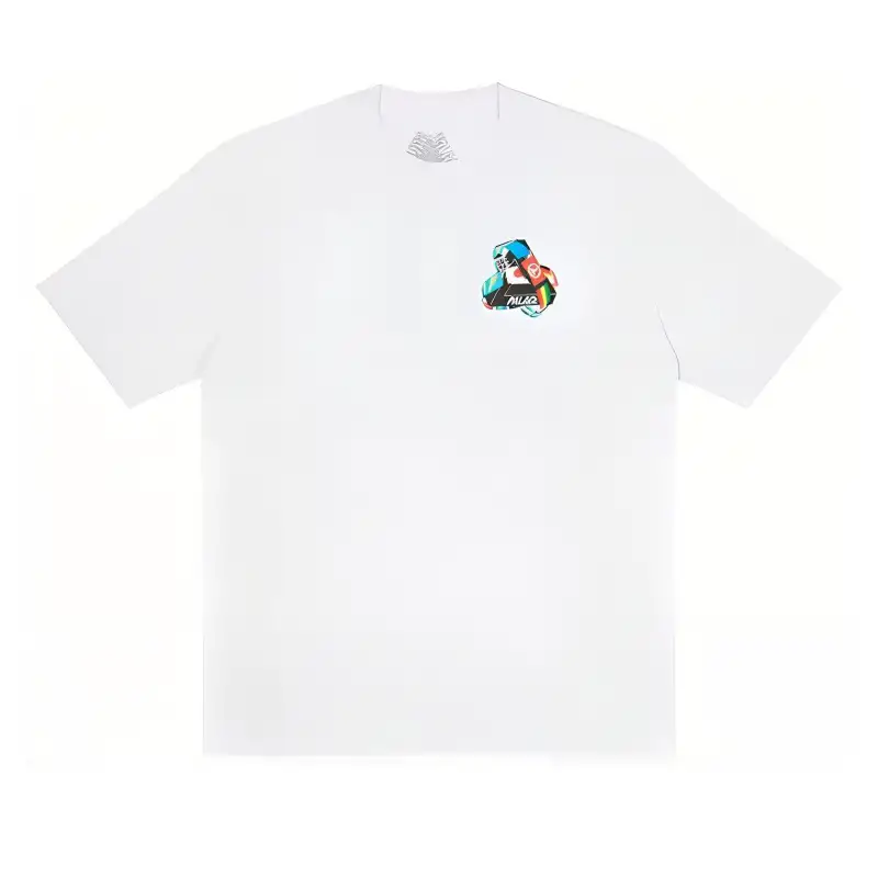 PALACE T Shirts Unisex White Crew Neck Moderate Straight Fit