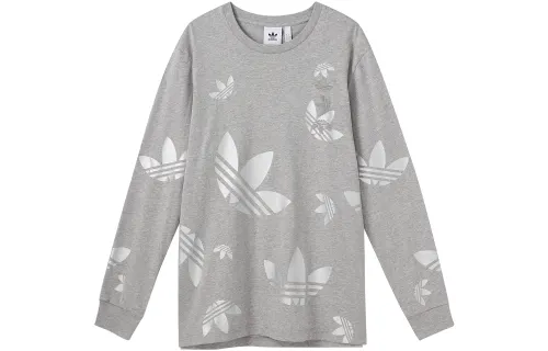Adidas Originals Trefoil Ref/Met Ls Tee T Shirt Men's Gray