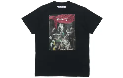 OFF WHITE Caravaggio Madonna Of The Rosary Painting Oversized T Shirt