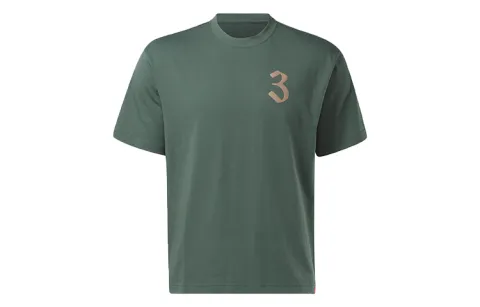 Reebok Drop Shoulder Sleeve T Shirt Unisex Army Green