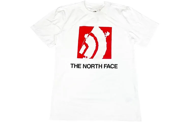 THE NORTH FACE T-Shirts Men's White Crew Neck Moderate Straight Fit