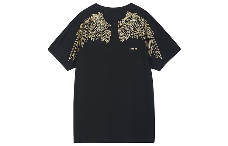 Boy London Золотая черная футболка с коротким рукавом с круглым воротником подходит для мужчин и женщин