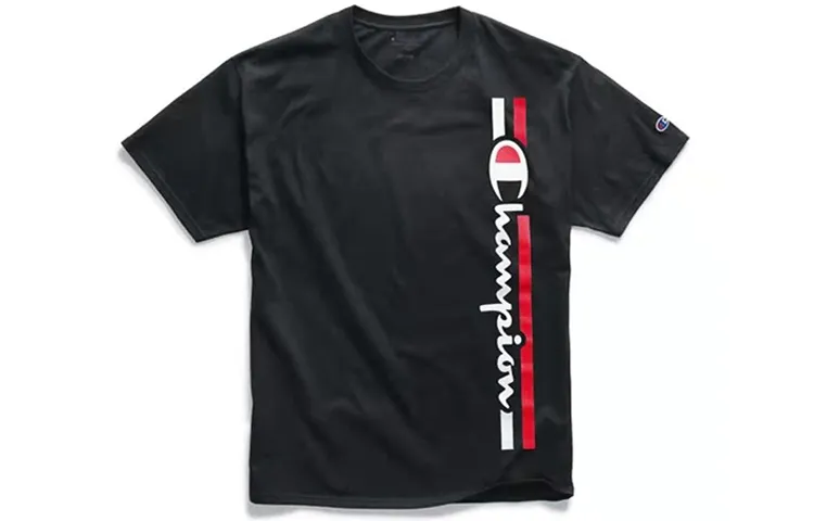 Champion T Shirt US Version Unisex Black