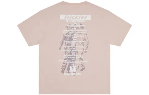 Dickies T Shirts Unisex Dirty Pink Crew Neck Moderate Straight Fit
