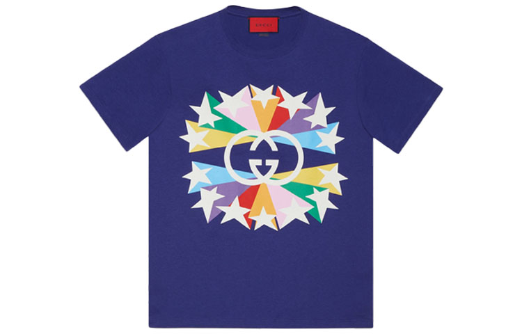 GUCCI 520 Special Collection SS21 T Shirt Men's Dark Blue