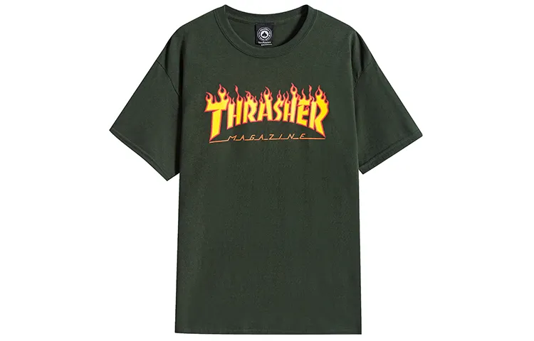 Thrasher T Shirts Unisex Crew Neck Moderate Straight Fit