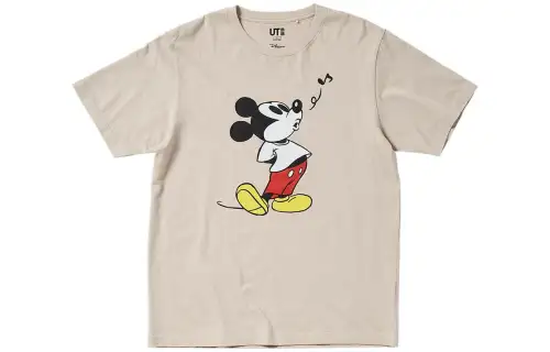 UNIQLO x MICKEY STANDS UT T Shirt Unisex Beige