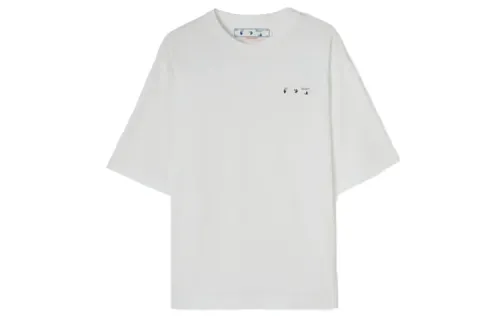 OFF WHITE SS22 T Shirts Men's White Crew Neck Moderate Other