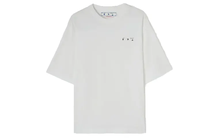 OFF WHITE SS22 T Shirts Men's White Crew Neck Moderate Other