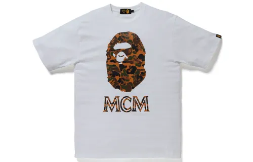 Bape X Mcm Camo Ape Head Tee
