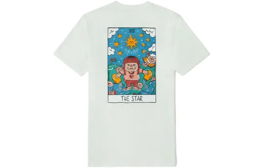 Vans T Shirts Unisex White Crew Neck Moderate Straight Fit