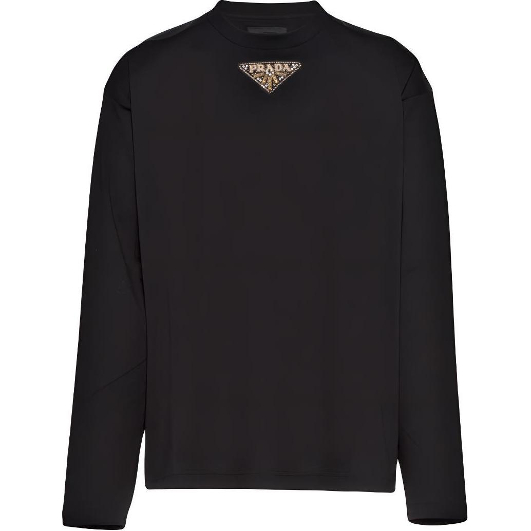 Мужская футболка Prada PRADA SS23 LogoT (черная)