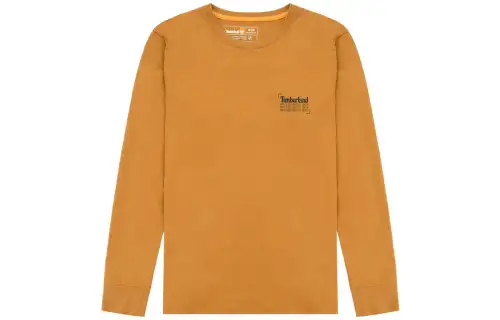 Timberland T Shirts Men's Earth Yellow Crew Neck Moderate Straight Fit