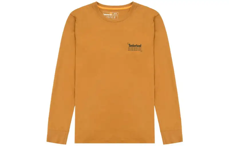 Timberland T Shirts Men's Earth Yellow Crew Neck Moderate Straight Fit