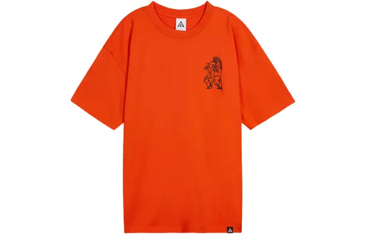 Nike ACG T-Shirts Men's Rush Orange Crew Neck Moderate Other