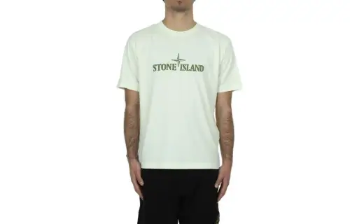 STONE ISLAND SS23 T Shirt Men's Beige Green