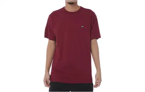 Vans T Shirts Men's Burgundy Crew Neck Moderate Straight Fit