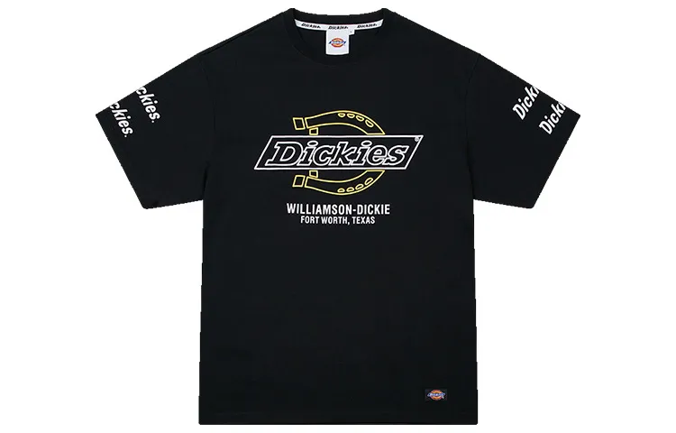 Dickies T-Shirts Men's Black Crew Neck Moderate Heavyweight