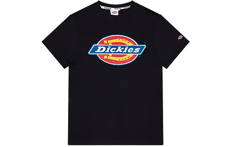 Dickies T Shirts Men's Black Crew Neck Moderate Straight Fit