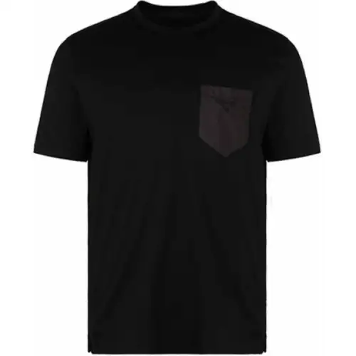 PRADA T Shirts Men's Black Crew Neck Moderate