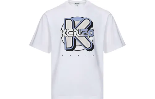KENZO T Shirts Men's White Crew Neck Straight Fit