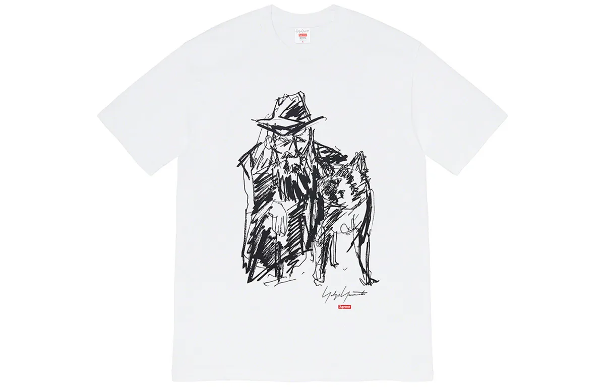 Supreme X Yohji Yamamoto Scribble Portrait Tee