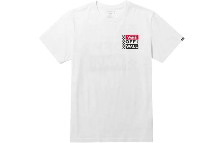 Vans Set in Sleeve T Shirt Unisex White