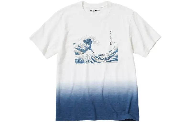 UNIQLO T Shirts Unisex Ivory Crew Neck Moderate
