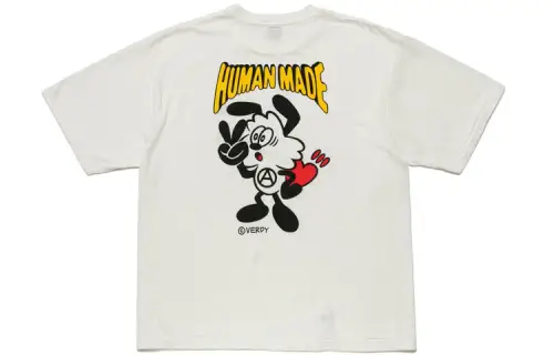 HUMAN MADE T Shirts Unisex Crew Neck Moderate Straight Fit