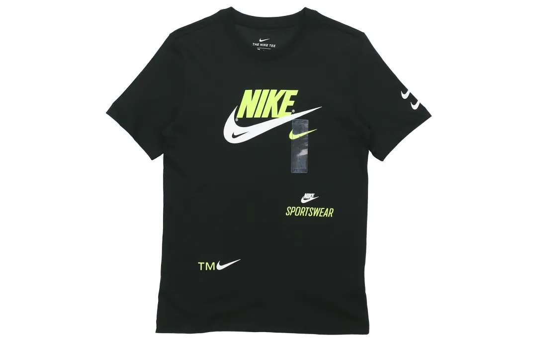 Nike T Shirts Men's Crew Neck Moderate Straight Fit