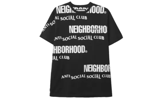 ANTI SOCIAL SOCIAL CLUB X NEIGHBORHOOD T Shirts Unisex Crew Neck Moderate Straight Fit