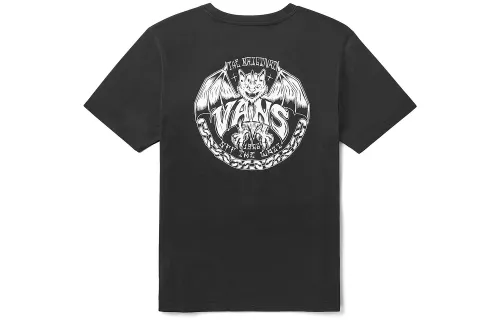 Vans T Shirts Unisex Black Crew Neck Moderate Straight Fit