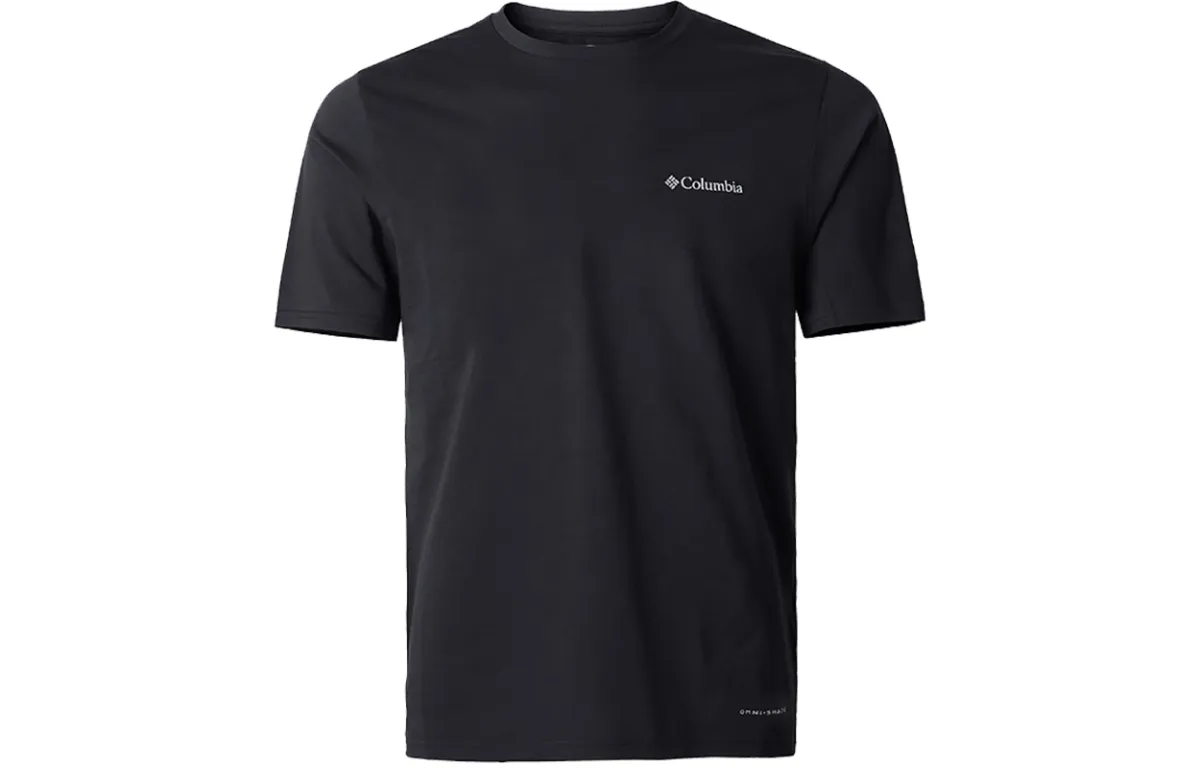 Columbia T-Shirts Unisex Black Crew Neck Moderate