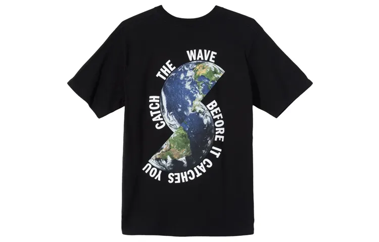 Stussy T Shirts Unisex Black Crew Neck Moderate Straight Fit