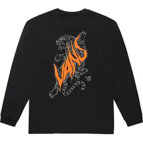 Vans T Shirts Unisex Black Crew Neck Moderate Straight Fit