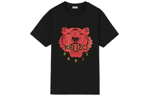 KENZO T Shirts Men's Black Crew Neck Moderate Straight Fit