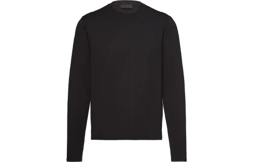 PRADA Embroidered Logo Long sleeve T shirt