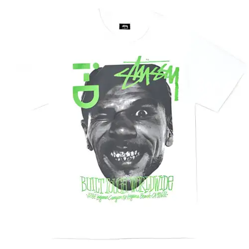 Stussy T Shirts Men's White Crew Neck Moderate Straight Fit