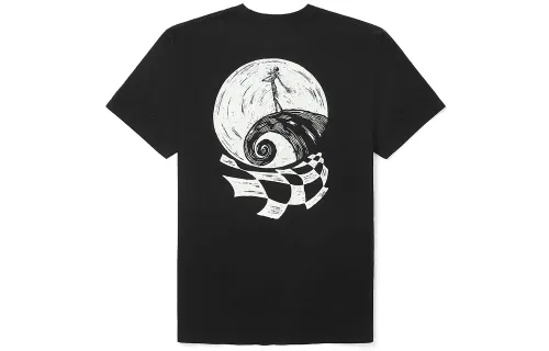 Vans Christmas Night Terrors Soul T Shirts Men's Black Crew Neck Moderate Straight Fit