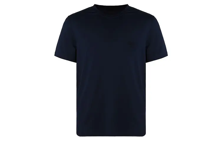PRADA T Shirts Men's Navy Blue Crew Neck Moderate Straight Fit