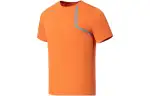 Li Ning Fitness Series T Shirts Men's Burnt Orange Crew Neck Moderate Straight Fit