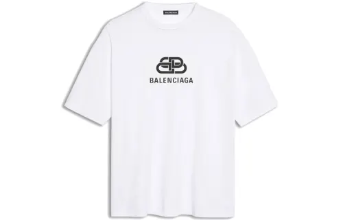 Balenciaga T Shirts Men's Crew Neck Moderate Straight Fit