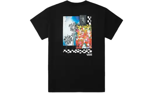 Vans Drop Shoulder Sleeve T Shirt Unisex Black
